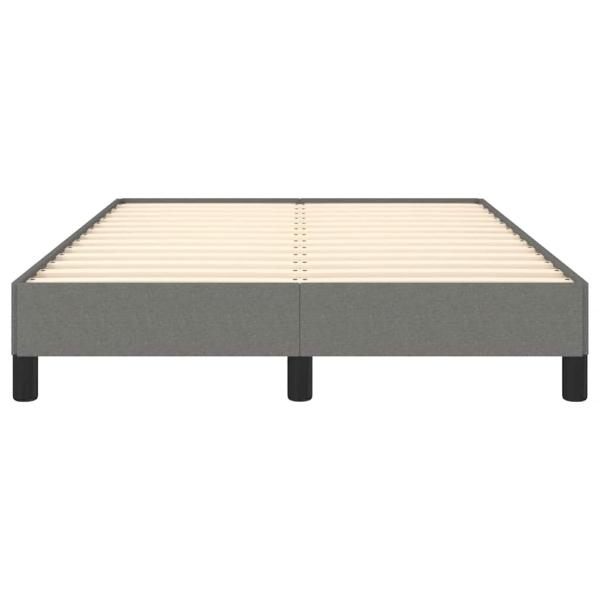Bettgestell ohne Matratze Dunkelgrau 120x190 cm Stoff