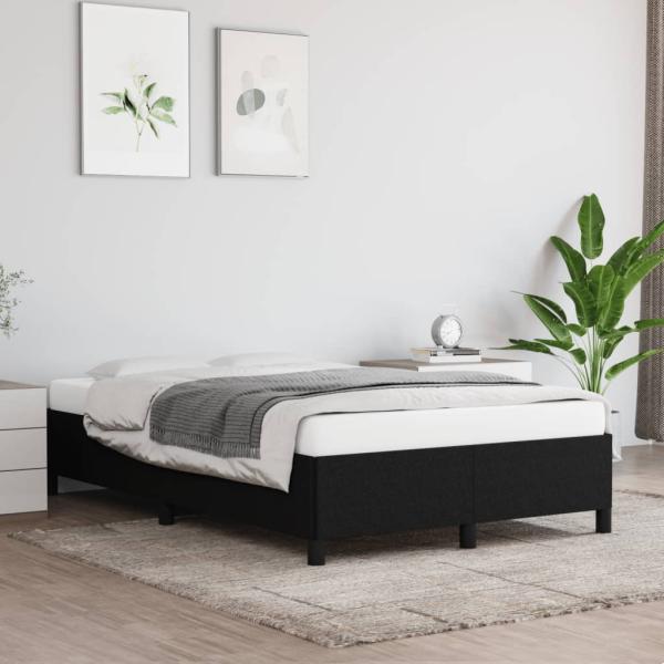 ARDEBO.de - Bettgestell ohne Matratze Schwarz 120x190 cm Stoff