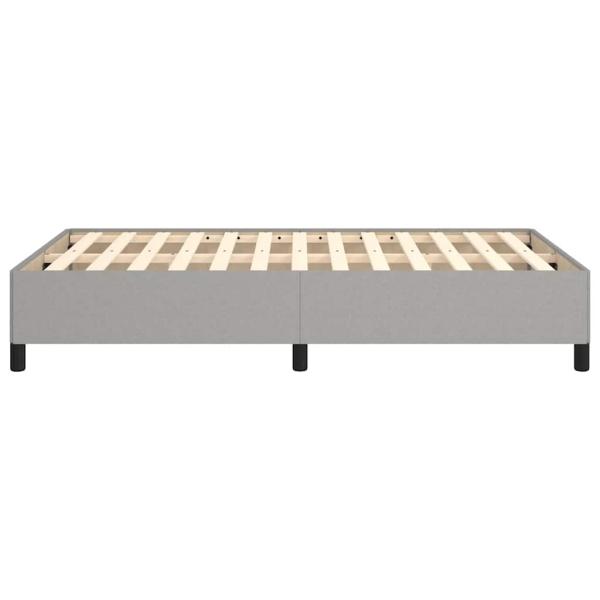 Bettgestell ohne Matratze Hellgrau 120x190 cm Stoff
