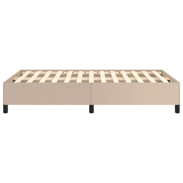 Bettgestell ohne Matratze Cappuccino-Braun 120x190cm Kunstleder