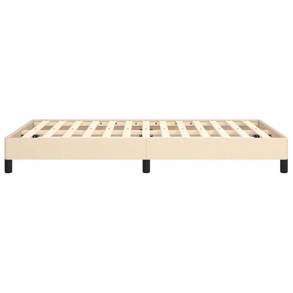 Bettgestell ohne Matratze Creme 120x190 cm Stoff