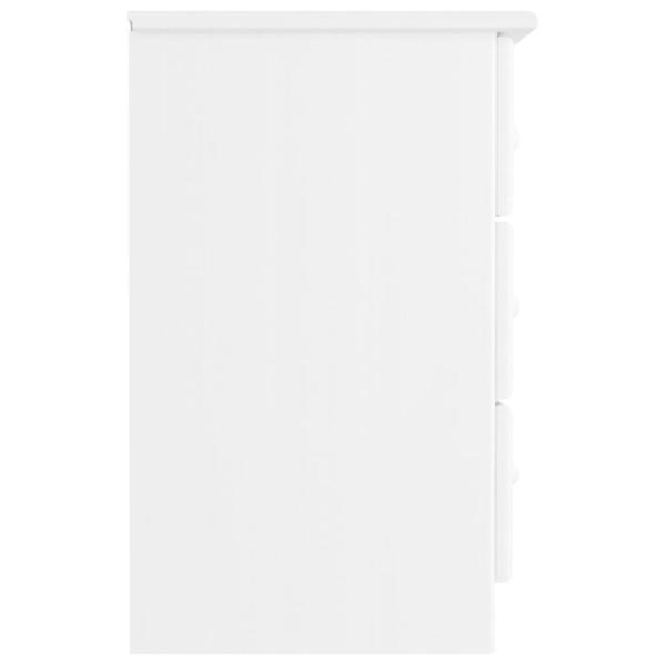 Nachttisch ALTA Weiß 41x35x55,5 cm Massivholz Kiefer
