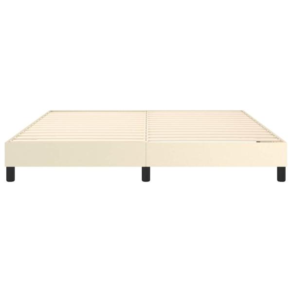 Boxspringbettgestell Creme 160x200 cm Kunstleder