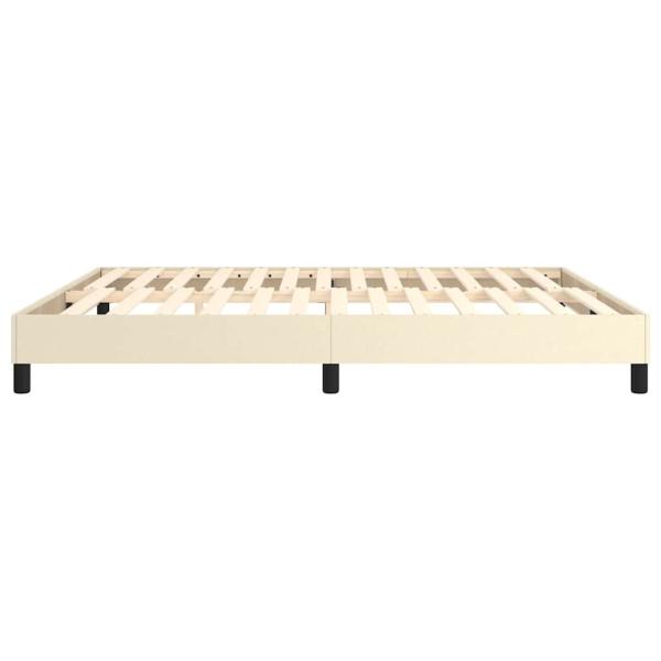 Boxspringbettgestell Creme 160x200 cm Kunstleder
