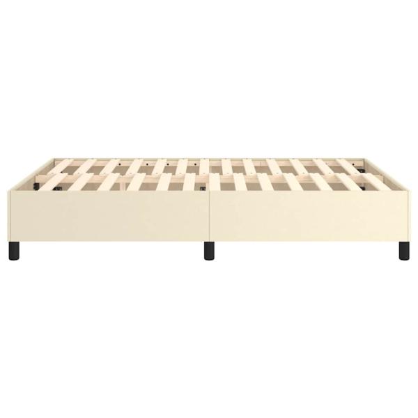 Boxspringbettgestell Creme 140x190 cm Kunstleder