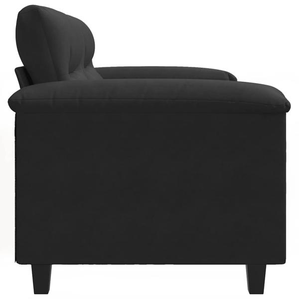 2-Sitzer-Sofa Schwarz 120 cm Mikrofasergewebe