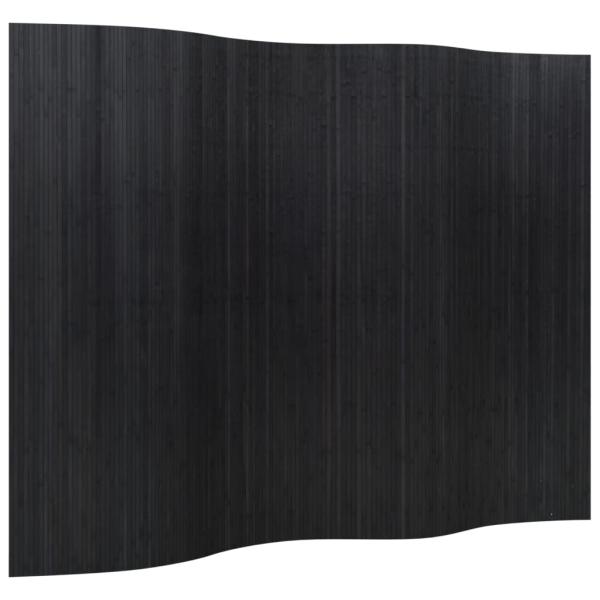 Paravent Schwarz Breite 250 cm Höhe 165 cm Bambus