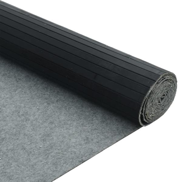 Paravent Schwarz Breite 250 cm Höhe 165 cm Bambus