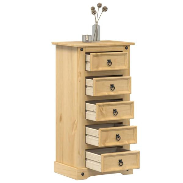 ARDEBO.de - Nachttisch Corona 53x39x103 cm Massivholz Kiefer