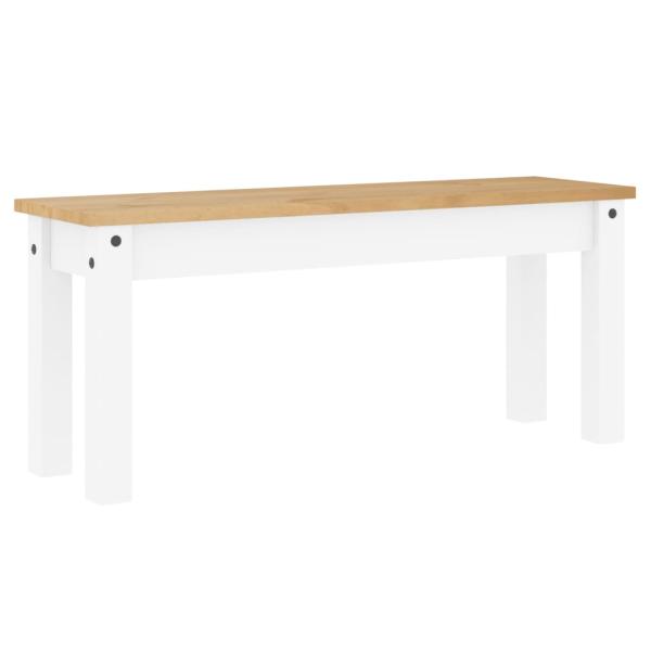 Essbank PANAMA Weiß 105x30x45 cm Massivholz Kiefer