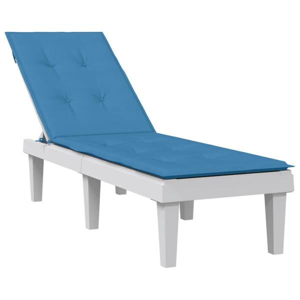 ARDEBO.de - Liegestuhl-Auflage Melange Blau (75+105) x 50 x 4 cm Stoff