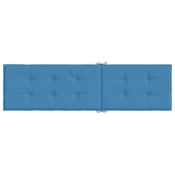 Liegestuhl-Auflage Melange Blau (75+105) x 50 x 4 cm Stoff