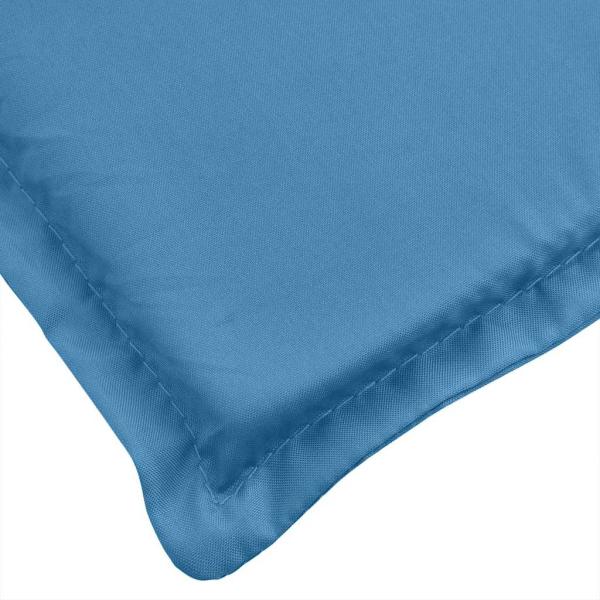 Liegestuhl-Auflage Melange Blau (75+105) x 50 x 4 cm Stoff