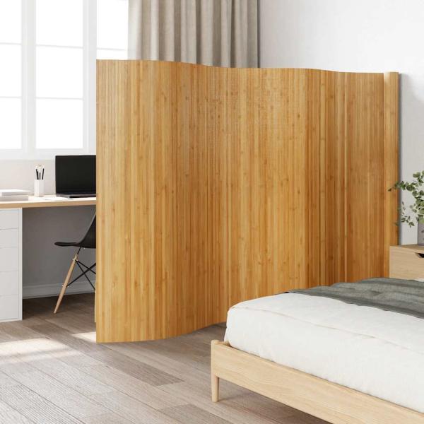 ARDEBO.de - Paravent Natur Breite 600 cm Höhe 165 cm Bambus