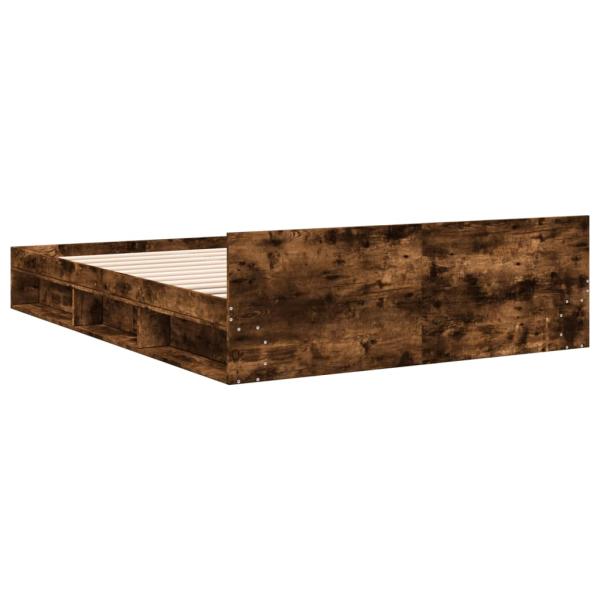 Bettgestell mit Schubladen Räuchereiche 160x200cm Holzwerkstoff