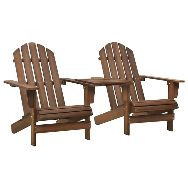 ARDEBO.de - Adirondack-Gartenst?hle mit Tisch Massivholz Tanne Braun