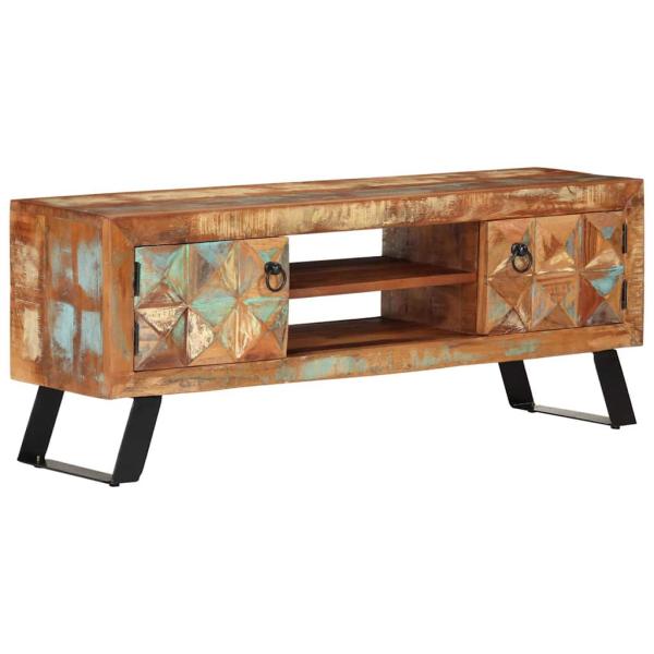 ARDEBO.de - TV-Schrank 112x30x45 cm Altholz Massiv