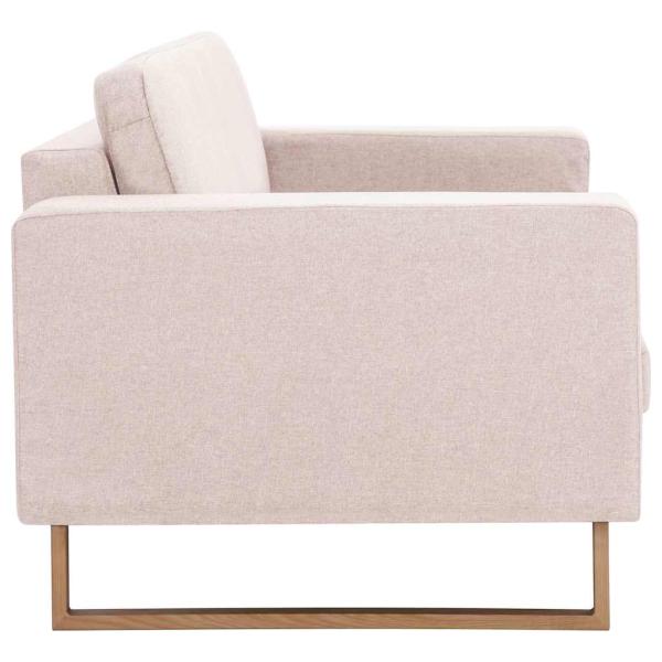 2-Sitzer-Sofa Stoff Cremeweiß