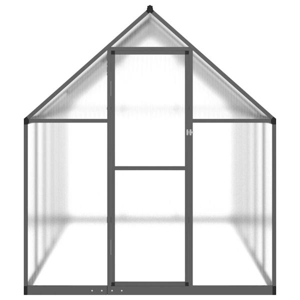 Gewächshaus mit Fundamentrahmen Anthrazit 334x169x195 cm Alu