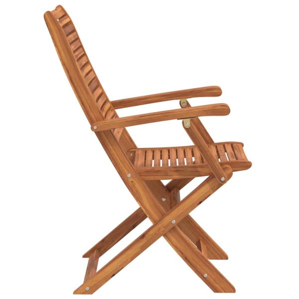 Klappstühle, 4 Stück, 57 x 66 x 95 cm, Massivholz Akazie