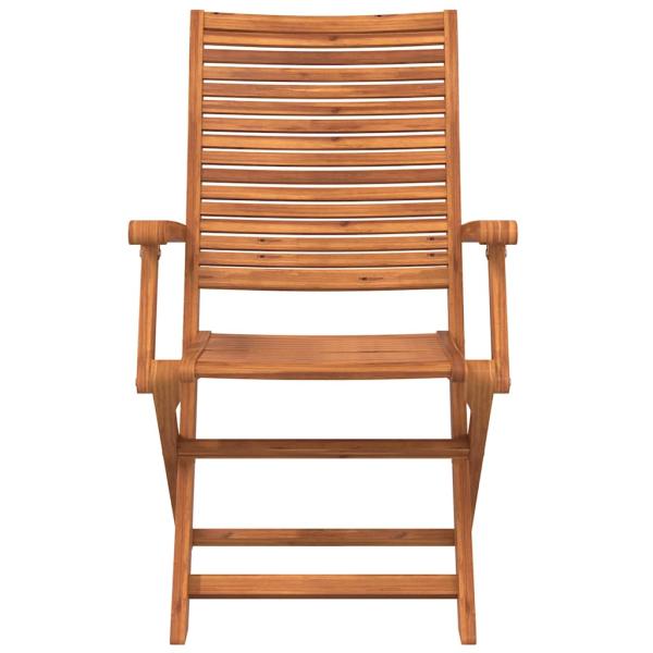 Klappstühle, 8 Stück, 57 x 66 x 95 cm, Massivholz Akazie