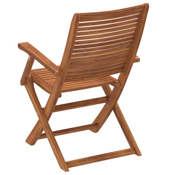 Klappstühle, 8 Stück, 57 x 66 x 95 cm, Massivholz Akazie