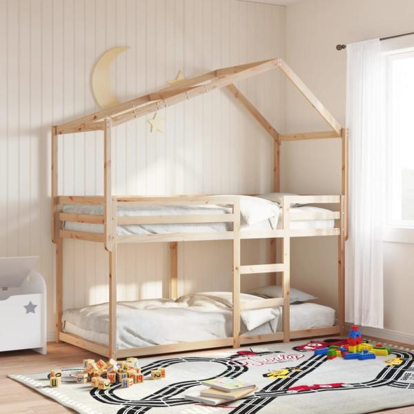 ARDEBO.de - Etagenbett ohne Matratze 90x190 cm Massivholz Kiefer