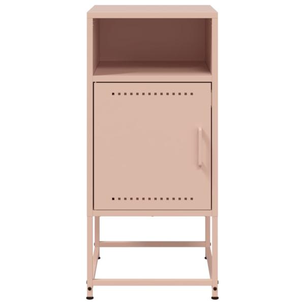 Nachttische 2 Stk. Rosa 36x39x78 cm Stahl