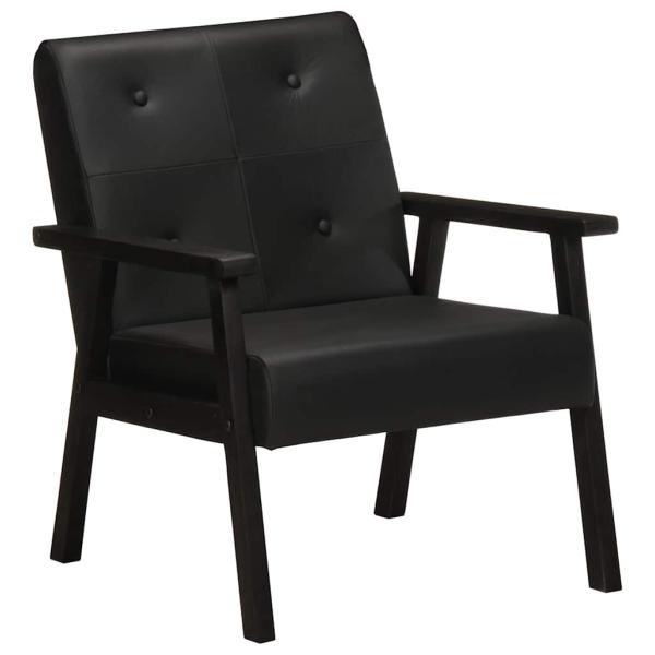 ARDEBO.de - Sessel Schwarz Echtleder