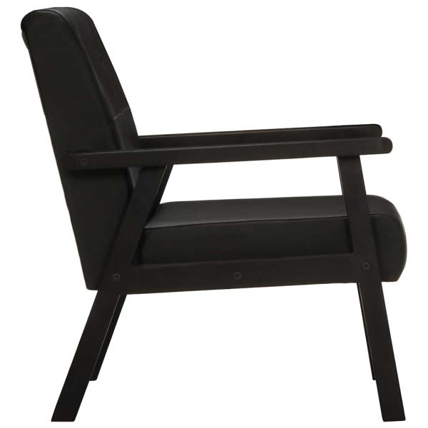 Sessel Schwarz Echtleder