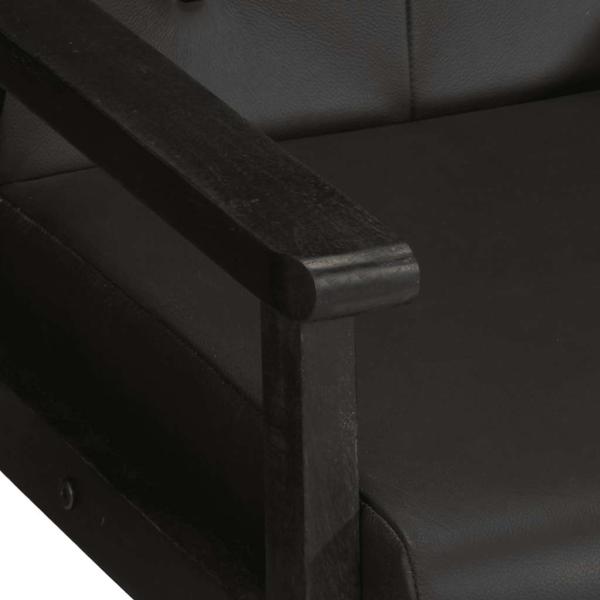Sessel Schwarz Echtleder