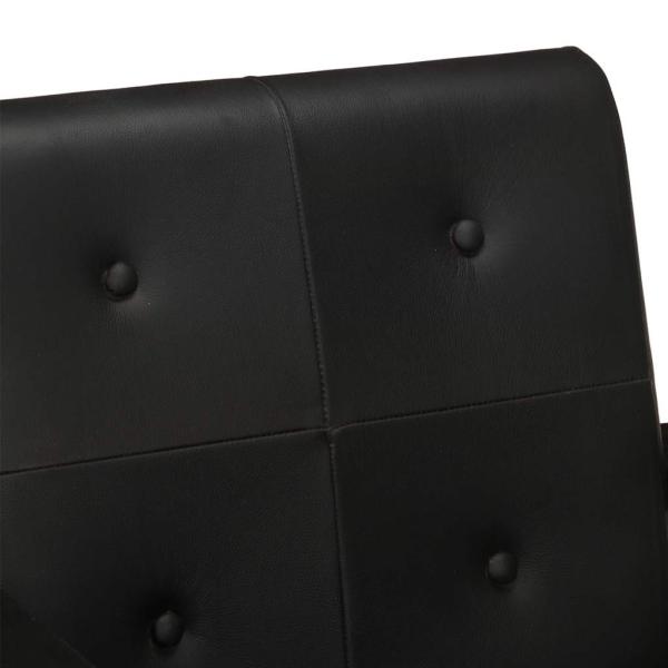 Sessel Schwarz Echtleder