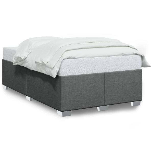 Bettgestell ohne Matratze Dunkelgrau 120x190 cm Stoff