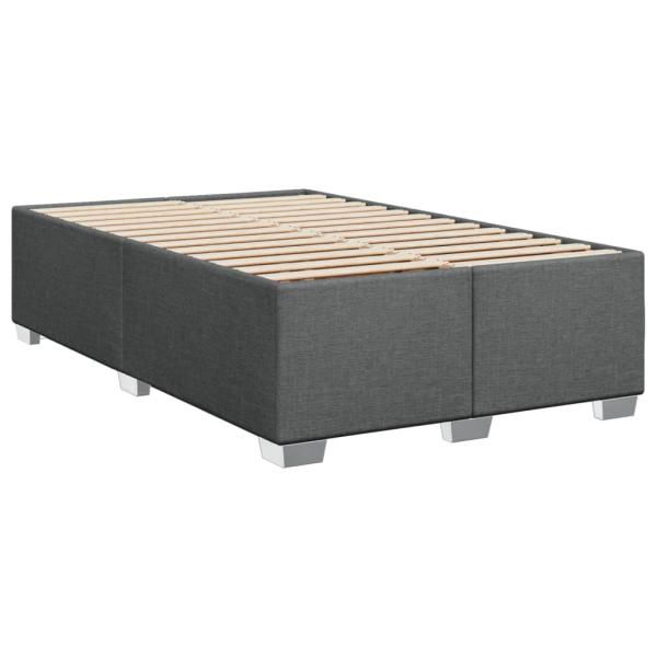 Bettgestell ohne Matratze Dunkelgrau 120x190 cm Stoff