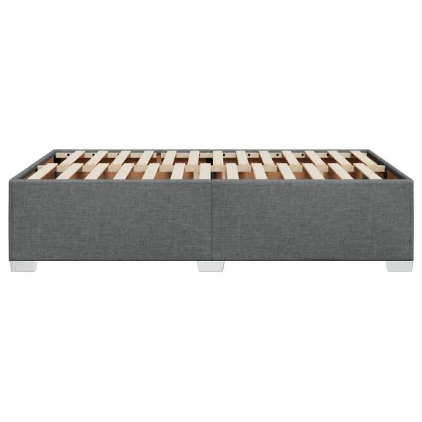 Bettgestell ohne Matratze Dunkelgrau 120x190 cm Stoff