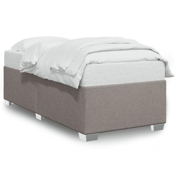 Bettgestell ohne Matratze Taupe 90x200 cm Stoff