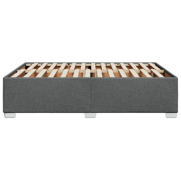 Bettgestell ohne Matratze Dunkelgrau 140x200 cm Stoff