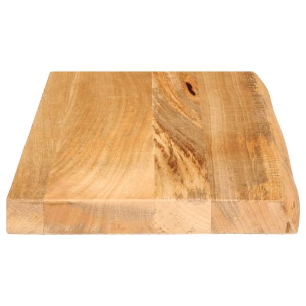 Tischplatte mit Baumkante 60x40x3,8 cm Massivholz Mango