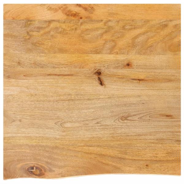 ARDEBO.de - Tischplatte mit Baumkante 80x80x3,8 cm Massivholz Mango