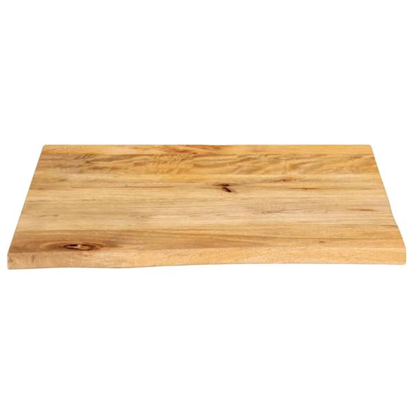 Tischplatte mit Baumkante 80x80x3,8 cm Massivholz Mango