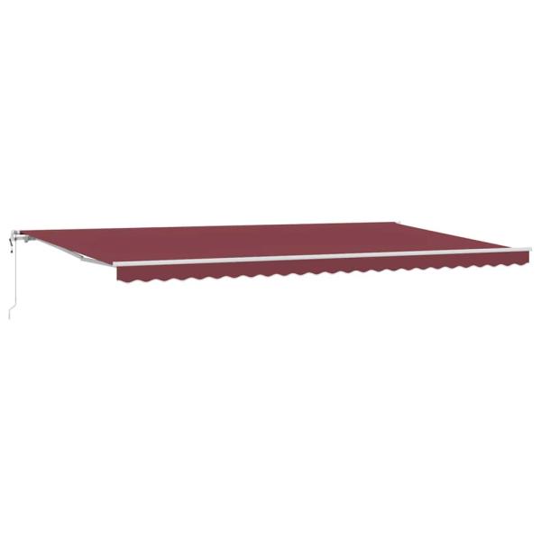 Markise Automatisch Burgunderrot 600x300 cm