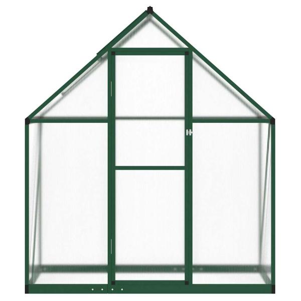 Gewächshaus mit Fundamentrahmen Grün 169x58x195 cm Aluminimum