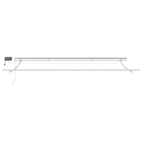 Markise Manuell mit LED Braun 500x300 cm