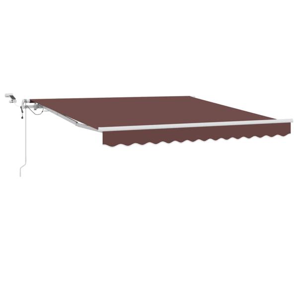 Markise Automatisch mit LED Braun 300x250 cm