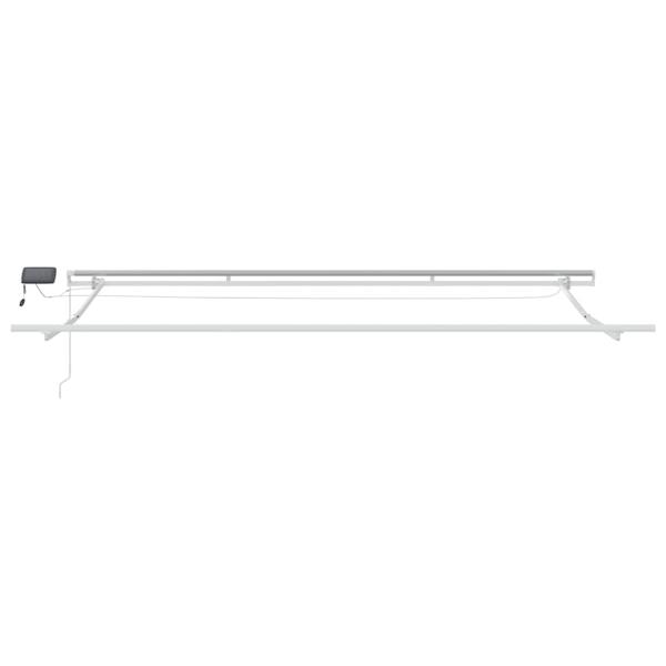 Markise Manuell mit LED Weinrot 500x300 cm