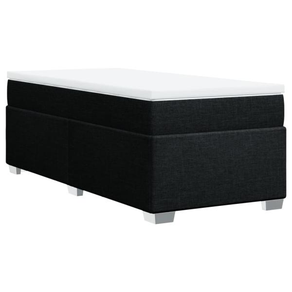 Boxspringbett mit Matratze Schwarz 90x190 cm Stoff