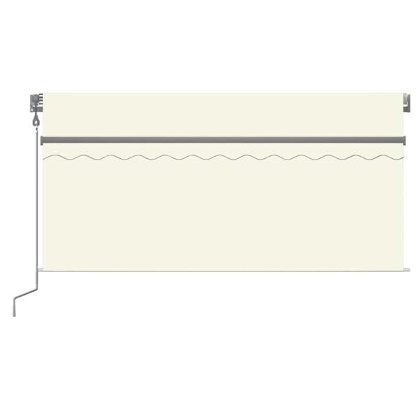 Markise Automatisch mit Rollo LED Windsensor 3x2,5 m Creme