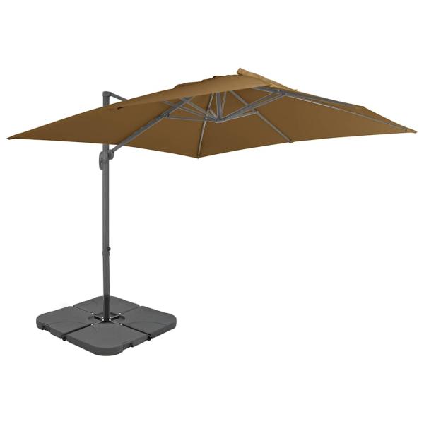 ARDEBO.de - Sonnenschirm mit Tragbarem Sonnenschirmständer Taupe