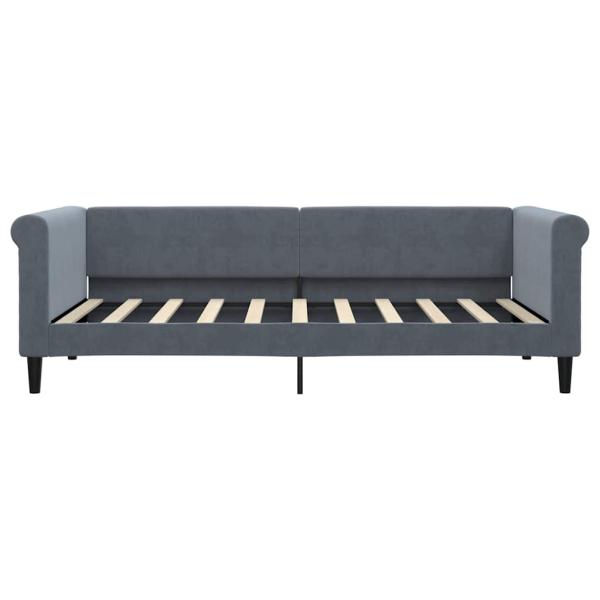 Tagesbett Dunkelgrau 90x190 cm Samt