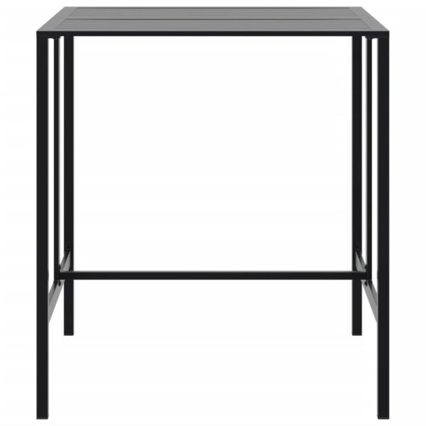 7-tlg. Gartenbar-Set Schwarz Pulverbeschichteter Stahl